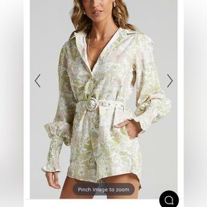 Charlie Holiday Floral Belted Jumpsuit